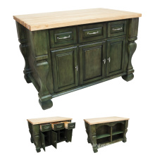 High quality home use solid wood kitchen island